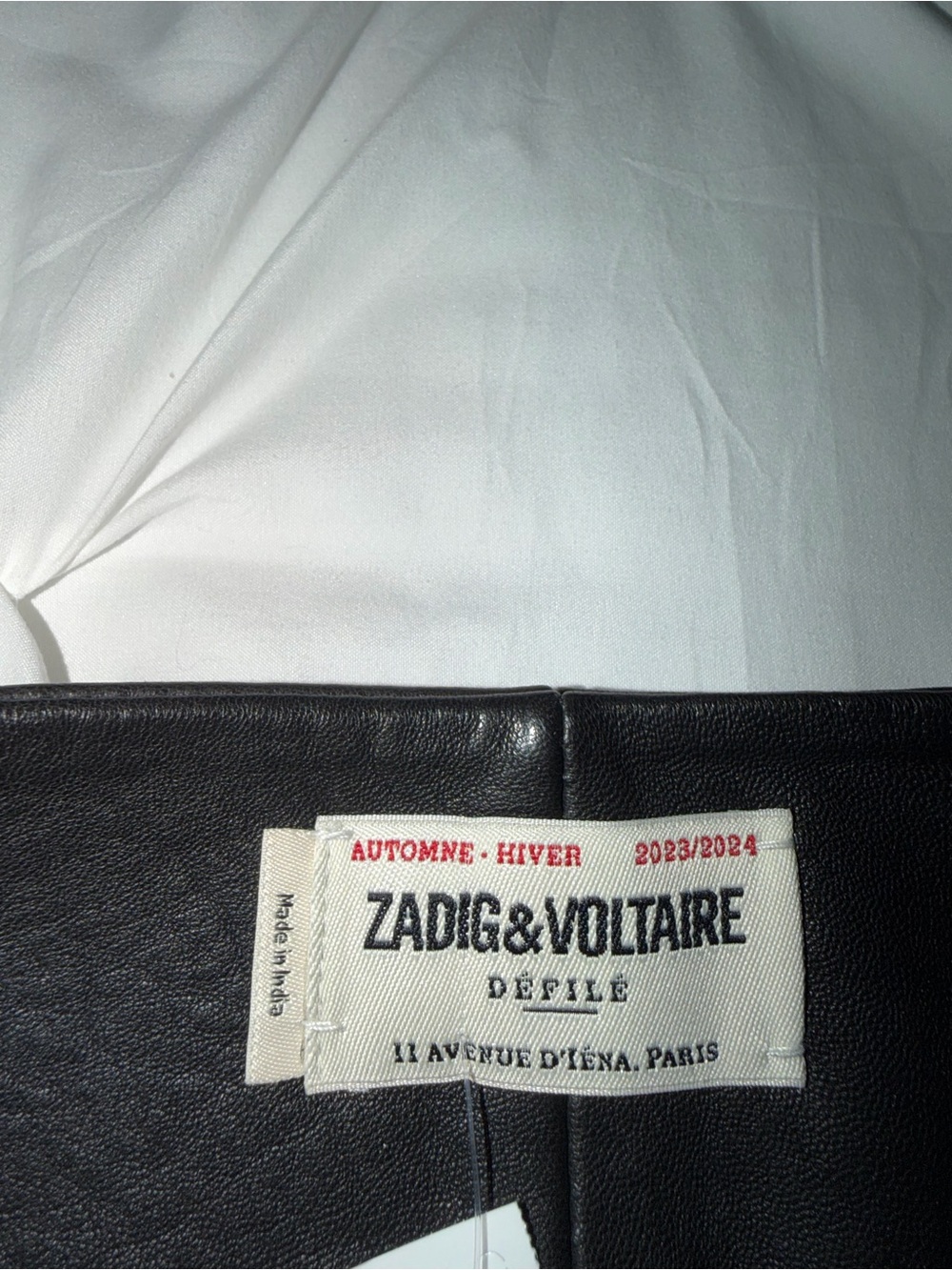 Black Leather Zadig and Voltaire Skirt - Picture 4 of 5